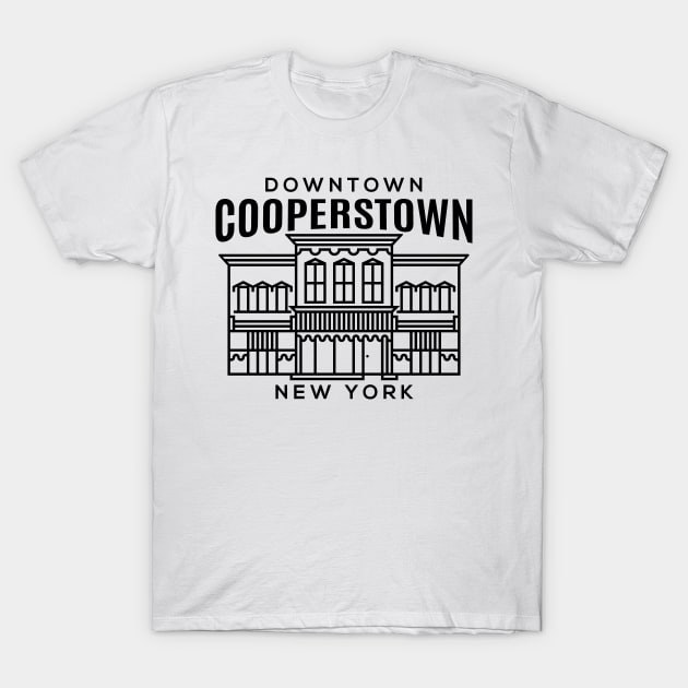 Downtown Cooperstown NY T-Shirt by HalpinDesign